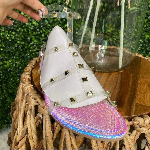 Aurora gold studded sandals - Picture 3 of 8